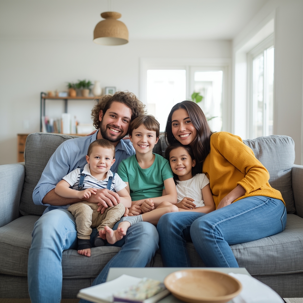 Happy Bushwick Brooklyn family protected by sustainable pest control services